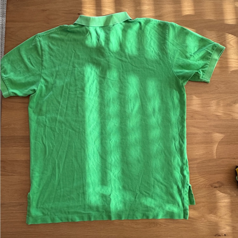 Polo by Ralph Lauren Neon Green Short Sleeve Polo with Orange Pony - Picture 8 of 10